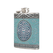 Antiek kant en zilverdecor Keltische Knot Flask Heupfles (Links)