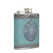 Antiek kant en zilverdecor Keltische Knot Flask Heupfles (Rechts)