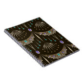 Antiek kant, geometrisch naadloos patroon. notitieboek (Rechterzijde)