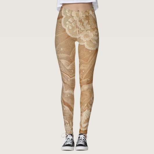 Antiek kant leggings (Voorkant)