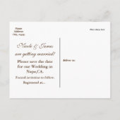 Antiek  Kant Lijst Save the Date Briefkaart (Achterkant)