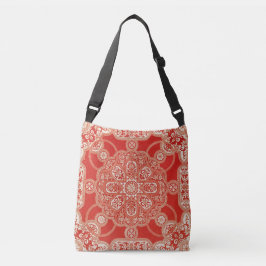 Antiek kant mandala geometrisch ontwerp crossbody tas
