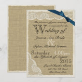 Antiek Kant Marine Bow Country Bruiloft Kaart (Voorkant / Achterkant)