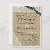 Antiek Kant Marine Bow Country Bruiloft Kaart (Voorkant)