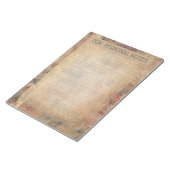 Antiek kant, rozen en muzieknoten, ephemera notitieblok (Schuin)