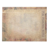 Antiek kant, rozen en muzieknoten, ephemera notitieblok (Voorkant)