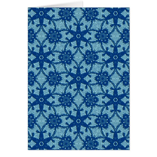 Antiek kant - saffier en bleek blauw (Voorkant)