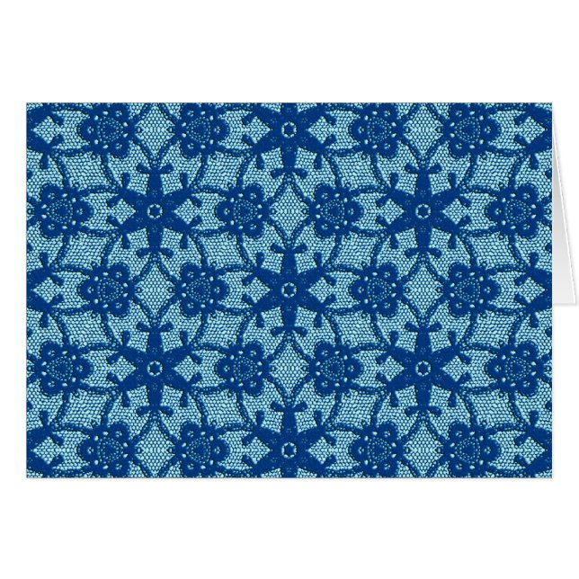 Antiek kant - saffier en bleek blauw (Voorkant Horizontaal)