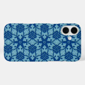Antiek kant - saffier en bleek blauw Case-Mate iPhone case (Achterkant (horizontaal))