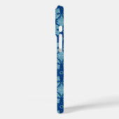 Antiek kant - saffier en bleek blauw Case-Mate iPhone case (Achterkant / Links)