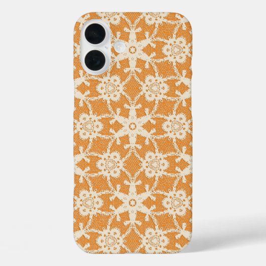 Antiek kant - sinaasappel en room Case-Mate iPhone case (Achterkant)