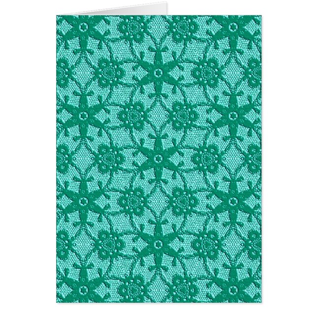 Antiek kant - turquoise en aqua (Voorkant)