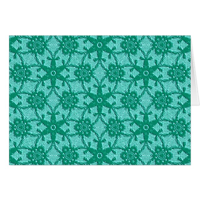 Antiek kant - turquoise en aqua (Voorkant Horizontaal)