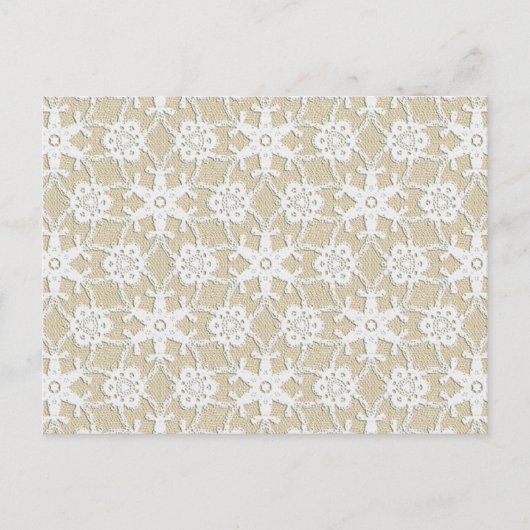 Antiek kant - wit en beige briefkaart (Voorkant)