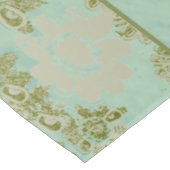 Antiek kant Witte Zee-groene bloem Tafelkleed (Gekanteld)