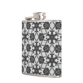 Antiek kant - zwart-wit heupfles (Links)