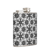 Antiek kant - zwart-wit heupfles (Rechts)