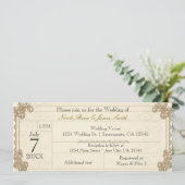 Antiek  kanten elegante bruiloft uitnodigingen (Staand voorkant)