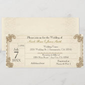 Antiek  kanten elegante bruiloft uitnodigingen (Voorkant / Achterkant)
