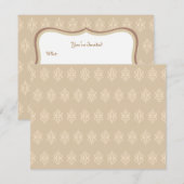 Antiek kanten patroonuitnodigingen kaart (Voorkant / Achterkant)