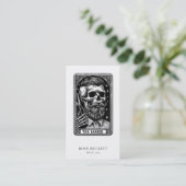 Antiek Kappers Tarot Logo Monogram Visitekaartje (Staand voorkant)