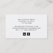 Antiek Kappers Tarot Logo Monogram Visitekaartje (Achterkant)