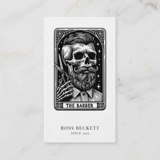 Antiek Kappers Tarot Logo Monogram Visitekaartje (Voorkant)