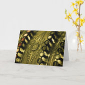 Antiek kasregister kaart (Gele Bloem)