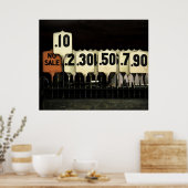 Antiek kasregister poster (Keuken)