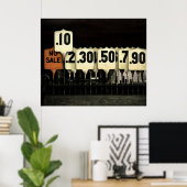 Antiek kasregister poster (Thuiskantoor)