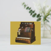 Antiek kassa,  detailhandel briefkaart (Staand voorkant)