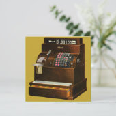 Antiek kassa,  detailhandel kaart (Staand voorkant)