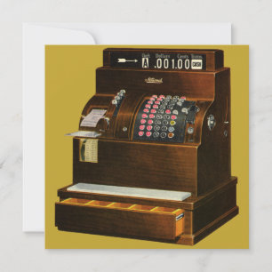 Antiek kassa,  detailhandel kaart