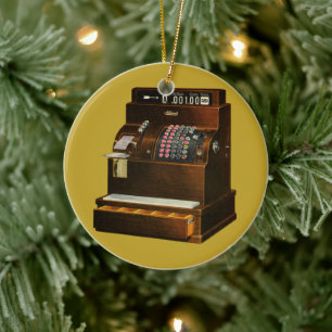 Antiek kassa,  detailhandel keramisch ornament