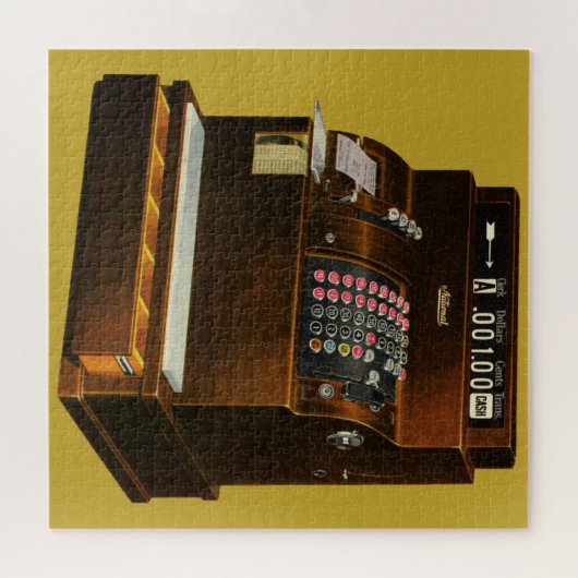 Antiek kassa,  detailhandel legpuzzel (Horizontaal)