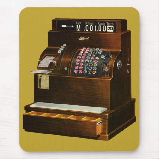 Antiek kassa, detailhandel muismat (Voorkant)