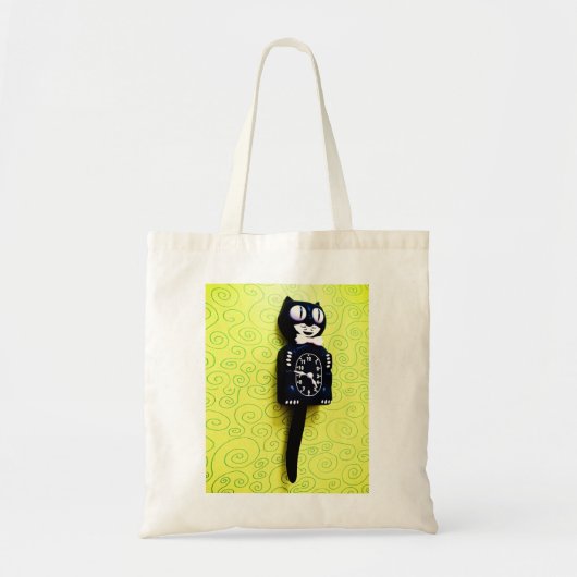 Antiek Kat Clock Bag Tote Bag (Voorkant)