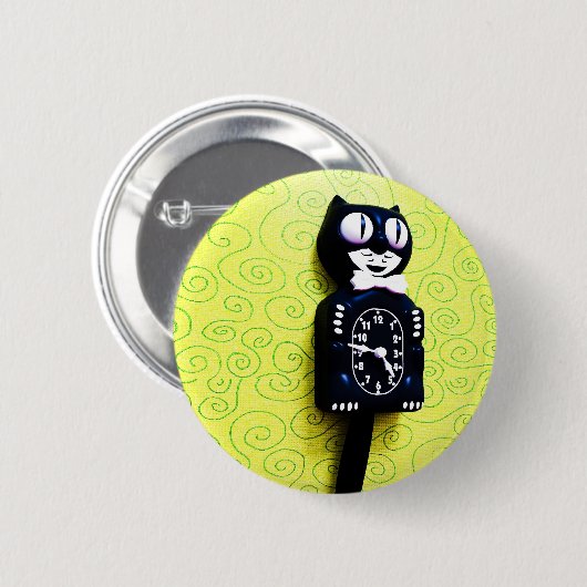 Antiek Kat Clock Button (Voorkant /achterkant)