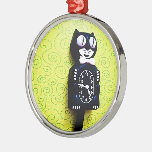 Antiek Kat Clock Ornament (Links)