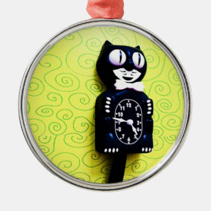 Antiek Kat Clock Ornament