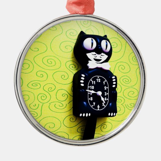 Antiek Kat Clock Ornament (Voorkant)