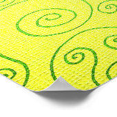 Antiek Kat Clock Poster (Hoek)