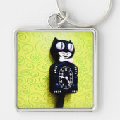 Antiek Kat Clock Sleutelhanger (Voorkant)