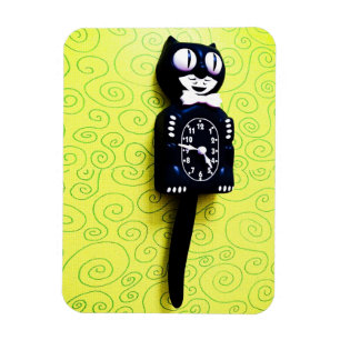 Antiek Kat Kloktopniveau Flexi Magnet Magneet