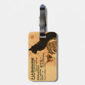 Antiek katten Theopolide Steinlen Dieren Bagagelabel (Achterkant verticaal)