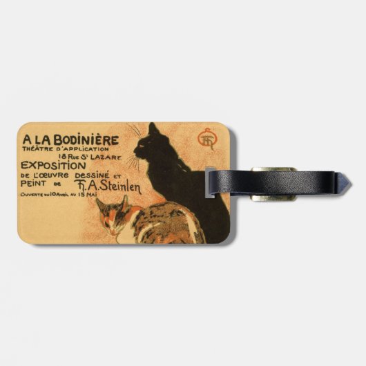 Antiek katten Theopolide Steinlen Dieren Bagagelabel (Achterkant horizontaal)