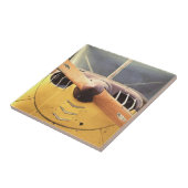 Antiek keramische keramische vliegtuigpropeller tegeltje (Zijkant)