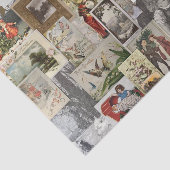 Antiek Kerst Ephemera Collage Decoupage Tissuepapier (Detail)