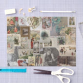 Antiek Kerst Ephemera Collage Decoupage Tissuepapier (Craft)