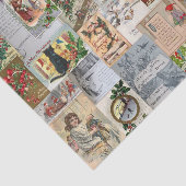 Antiek Kerst Ephemera Collage Decoupage Tissuepapier (Detail)